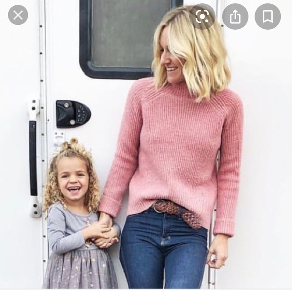 Madewell Northfield pink mockneck sweater - Picture 7 of 16